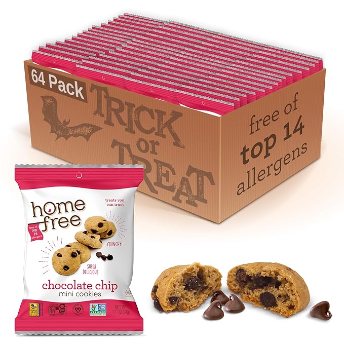 Homefree Treats You Can Trust Gluten Free Mini Cookies, Single Serve, Chocolate Chip, 1.1 Ounce