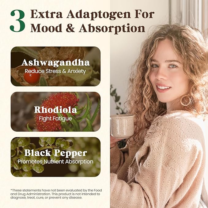 Fidus 16 Mushroom Supplement Powder with 17,300mg, 90 Servings Mushroom Coffee Alternative for