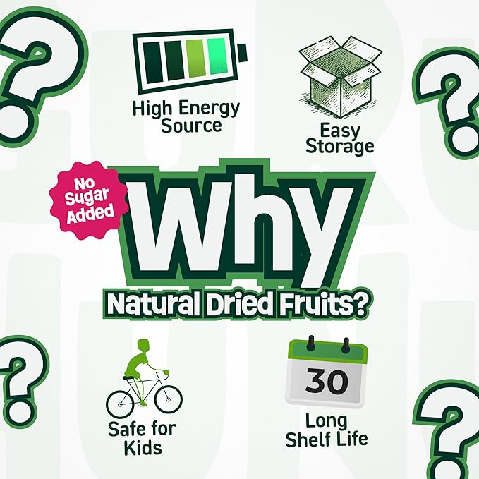 GURU HUNU Dried Fruit Mix, From Mediterranean, Healthy Snacks, No Sugar Added, Chemical Free, Diced