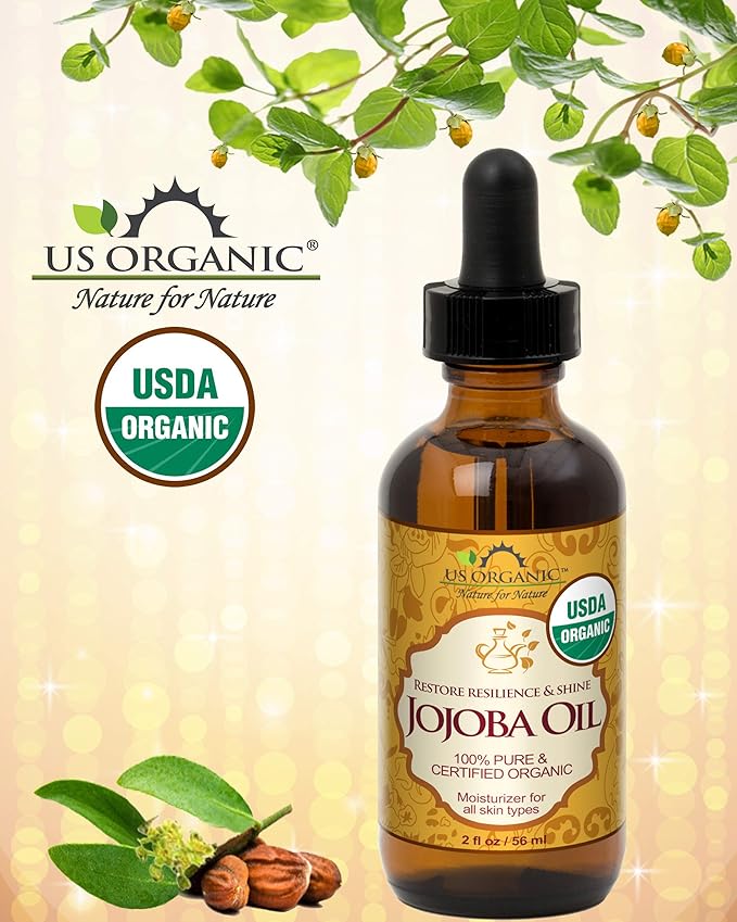 US Organic Jojoba Oil, USDA Certified Organic,100% Pure & Natural, Cold Pressed Virgin, Unrefined