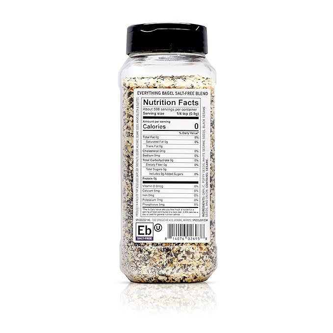 Spiceology - Everything Bagel Seasoning (Salt-Free) - All-Purpose Spice Blend with Garlic, Onion