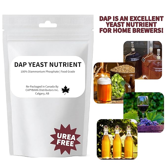 Yeast Nutrient 100% DAP - 8 Oz (226.8 g) - Food Grade Diammonium Phosphate (DAP) - Use in