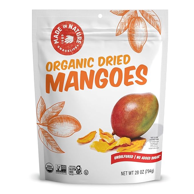 Made In Nature Organic Dried Mangoes, 28 Ounce (Pack of 1) ??Vegan Snack, Non-GMO, Unsulfured