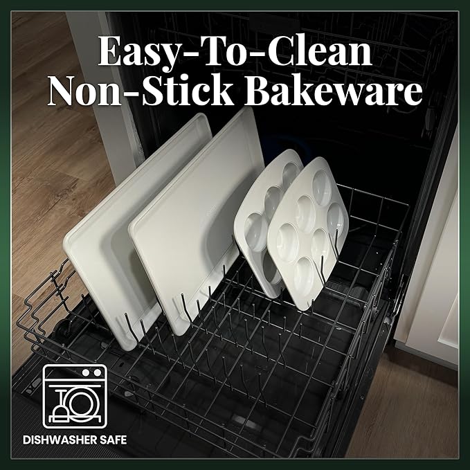 Larder & Vine 8-Piece Bakeware Set | Non-Stick Baking Set with Ceramic Finish | PFAS, PFOA, PTFE