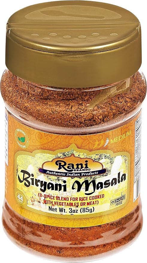 Rani Biryani Masala Curry (7-Spice Blend for Indian Rice Dishes, Pullao/Pilau) 3oz (85g) PET Jar ~