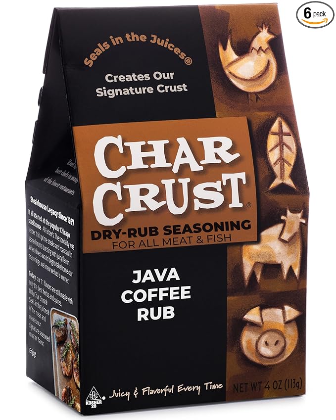 Char Crust Dry-Rub Seasonings Java Coffee Rub | All-in-one seasonings | Perfect for Beef, Pork, and
