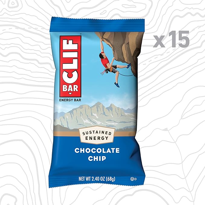 CLIF BAR - Protein Bars - Chocolate Chip - Made with Organic Oats - Energy Bars - Non-GMO - (15