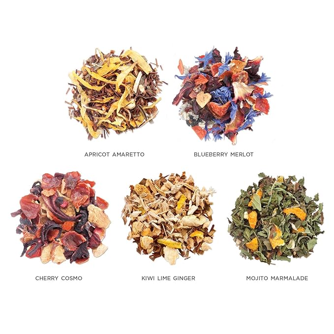 Tea Forte Single Steeps Loose Leaf Herbal Retreat Premium Tea Sampler 15 Count 3 of Each Assorted