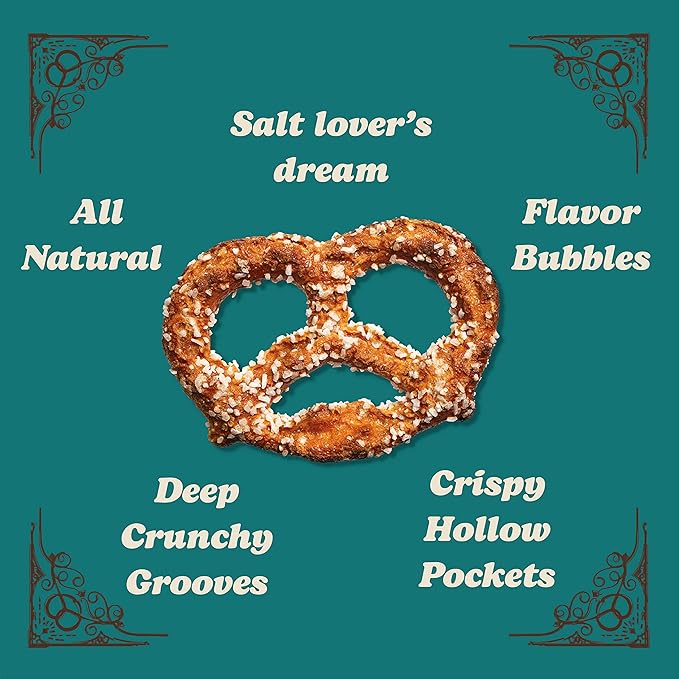 Unique Snacks Extra Salt Splits Pretzels, Original Split-Open Pretzels, Delicious Homestyle Baked