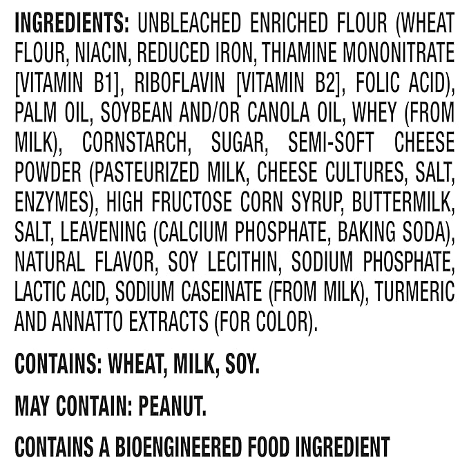 RITZ Cheese Sandwich Crackers, Lunch Snacks, 20 Snack Packs (6 Crackers Per Pack)