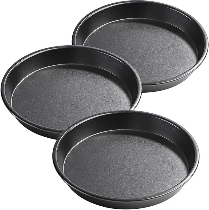 7 inch Pizza pan of 3 Stainless Steel Pizza Plates Non Stick Bakeware Sets Pizza Baking pans Set