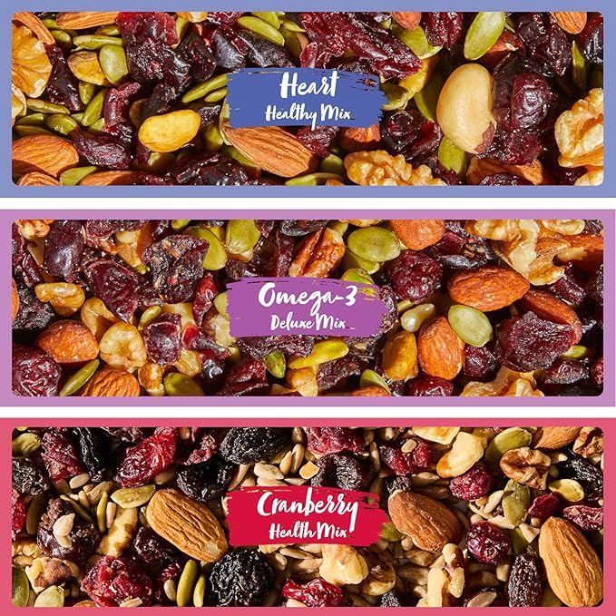 Nature's Garden Healthy Trail Mix Snack Pack - | Premium Nuts and Seeds | Delicious Healthy Trail