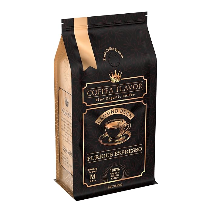 Ground Espresso Coffee ??Organic, Single Origin, Medium Roast, Bold & Smooth ??100% Arabica