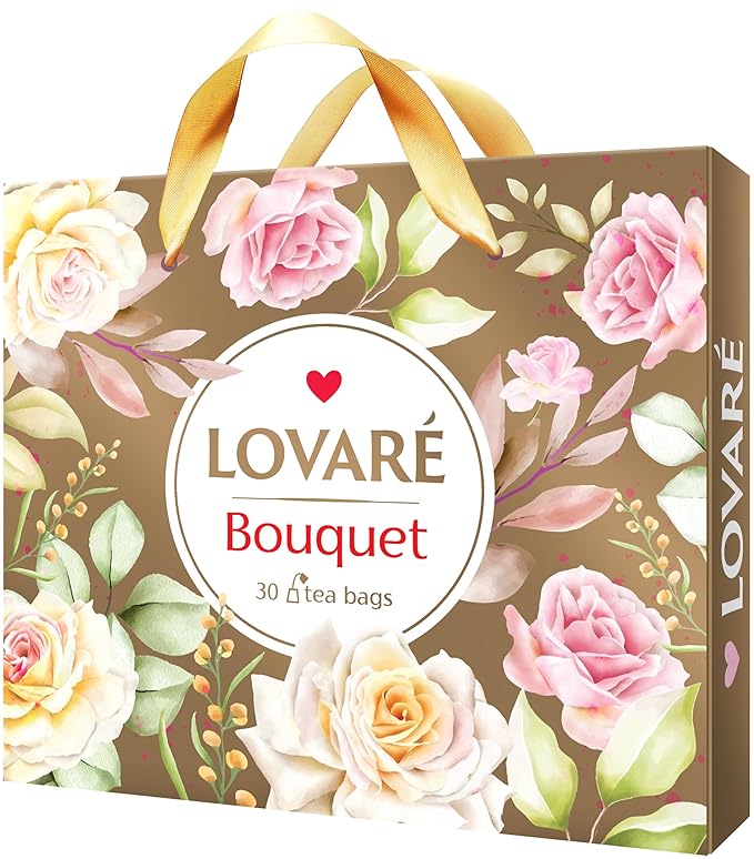 LOVARE Tea Bags Variety Pack - Made in Ukraine - Black and Green, Floral Berry, Mixed Blend