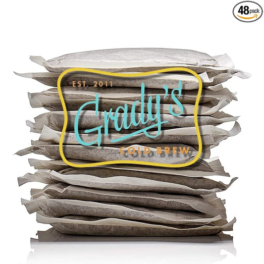 GRADY’S COLD BREW, New Orleans Style, 100% Arabica Ground Coffee & Chicory Pouches, 12 Bundles of 4