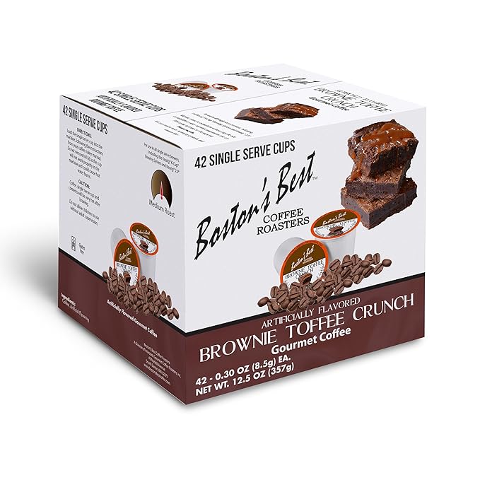 Boston’s Best - Brownie Toffee Flavored Delicious Gourmet Coffee Compatible with Keurig Coffee