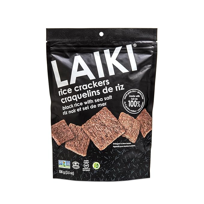 Gluten Free Rice Crackers - Seed-Oil Free - Snacks - Low Sodium Crackers Crunch - Allergen-Friendly
