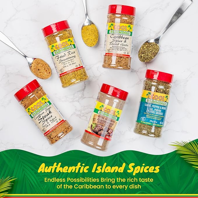 Cool Runnings Caribbean Spice & Roasted Garlic 330g - Used for Grilling, Roasting, and Marinating
