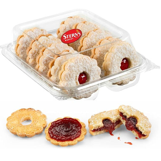 Linzer Tart Cookies | 10 Individually Wrapped Shortbread Cookies | Fresh & Delicious Italian