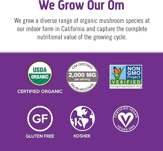 OM MUSHROOM SUPERFOOD Hot Chocolate Blend Mushroom Powder, 8.47 Ounce Canister, 30 Servings, Cocoa