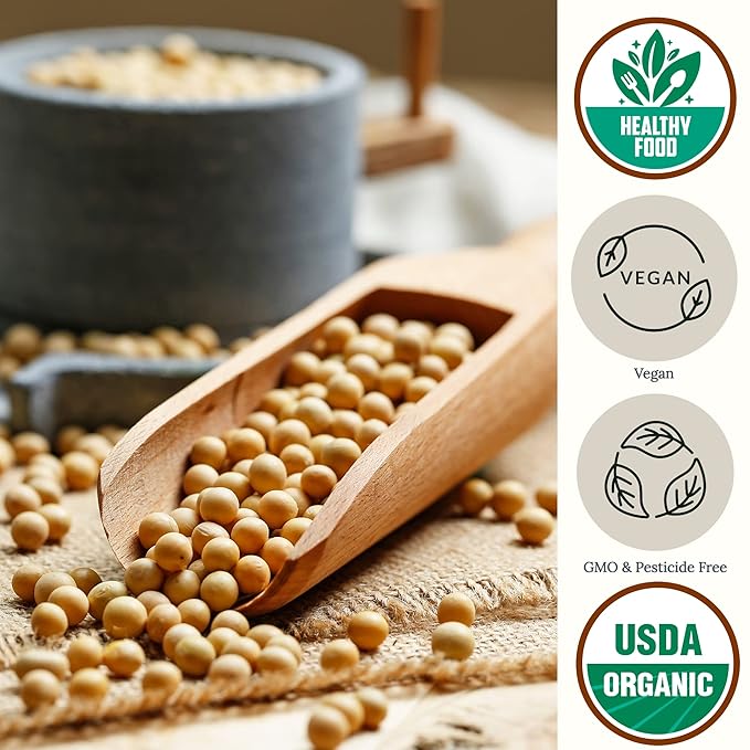 Be Still Farms Organic Soybeans - Soy Beans Dry (2.8 lb) aka Soya Nuts - Great for Edamame, Soy