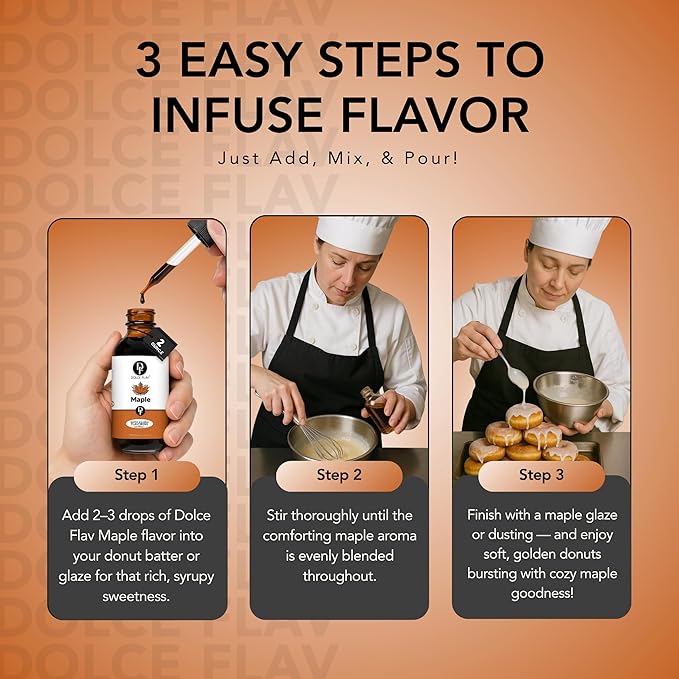 Dolce Flav Maple Extract - 2 Ounce Water-Soluble Multipurpose Flavoring Ideal for Baked Goods