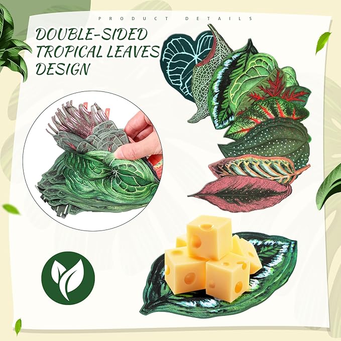 180 Pcs Parchment Paper Leaves, 8.66 in Charcuterie Board Tropical Parchment Paper Leaves Cheese