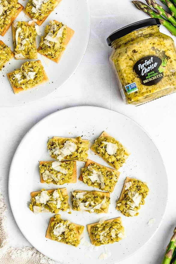 Perfect Choice Variety Pack with Delicious Artichoke Bruschetta, Green Asparagus Bruschetta &