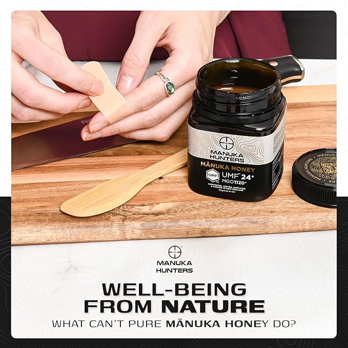 Manuka Hunters UMF 24+/MGO 1120+ Certified New Zealand Manuka Honey - 100% Pure Natural Sweetener