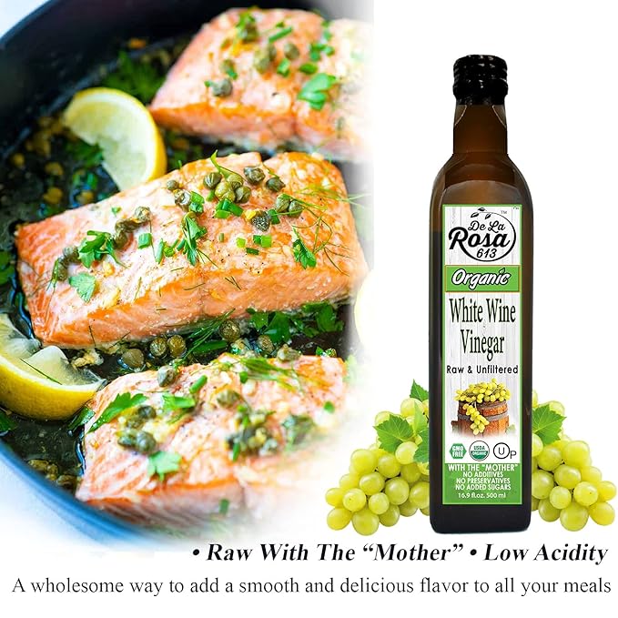 De La Rosa Organic White Wine, Red Wine & Balsamic Vinegar, Vegan, Kosher, Non-GMO & Gluten Free