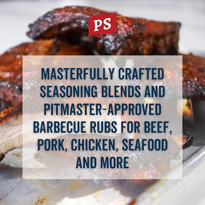 PS Seasoning Blue Ribbon Rib Rub - Sweet and Smoky Competition Style BBQ Seasoning for Smoking and