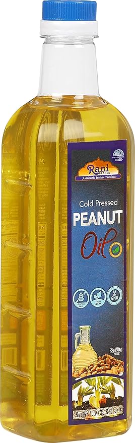 Rani Peanut Oil 33.8 Ounce (1 Liter) Cold Pressed | 100% Natural | NON-GMO | Kosher | Vegan |