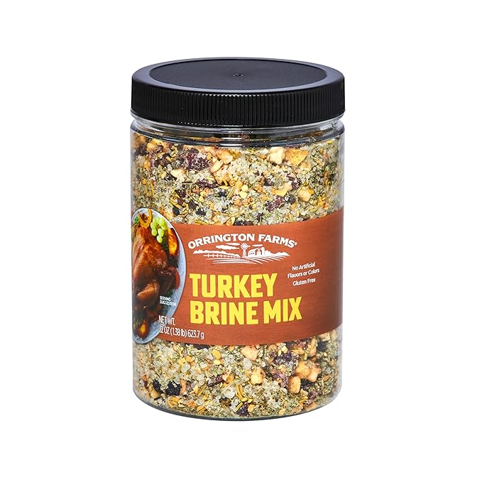 Orrington Farms Turkey Brine Mix | Savory Blend of Sea Salt, Cranberries, Sage, Juniper Berries &