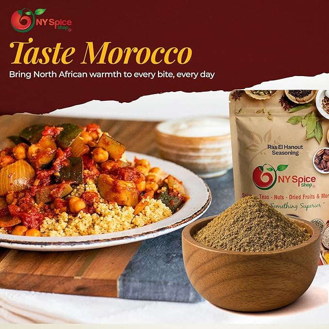 NY Spice Shop Ras El Hanout Moroccan Spice Blend - 6 Ounce Authentic Ras El Hanout Spice for