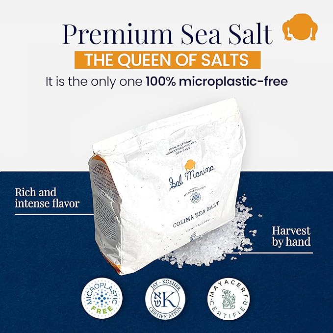 SAL MARINA | Unrefined Colima Sea Salt 5lbs - Harvested Hand | Kosher Salt 100 Percent Natural
