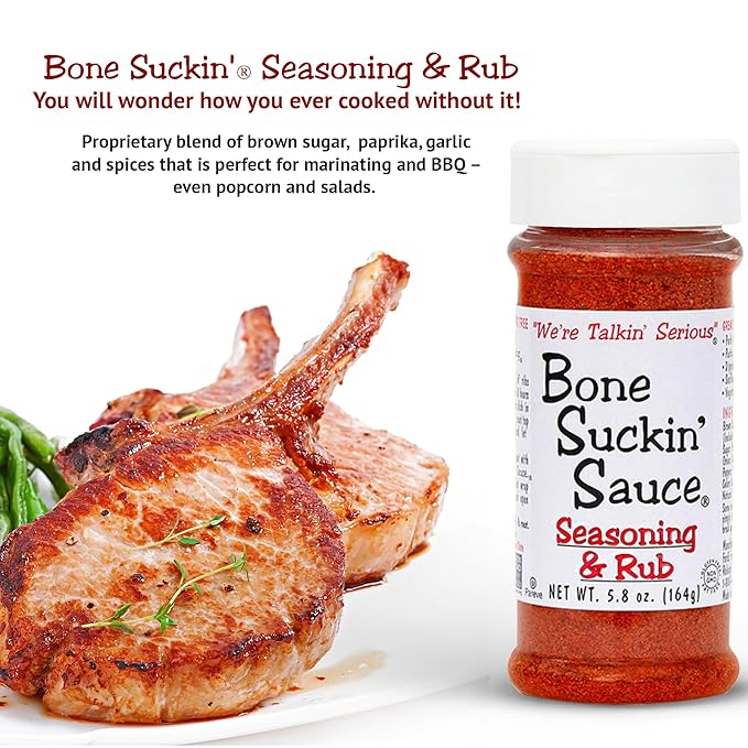Bone Suckin' Seasoning & Rub, Original Blend, 5.8 Oz, Grilling Rubs, Dry Pork Rub, Gluten-Free