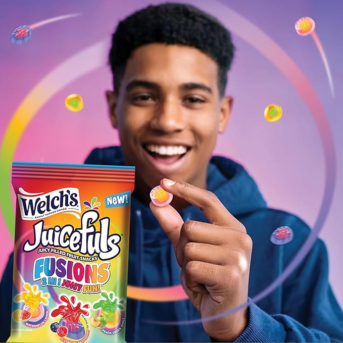 Welch's Fruit Snacks, Juicefuls Fusions, Assorted Fruit Flavor, Bulk Pack, Gluten Free, Natural