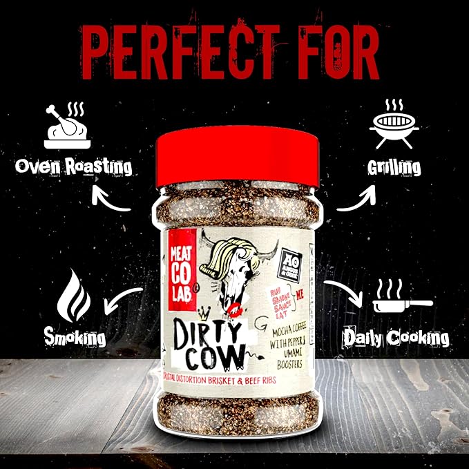 Angus & Oink | Dirty Cow Beef BBQ Rub | Bold Flavour for Brisket & Beef Ribs | Perfect for Low &