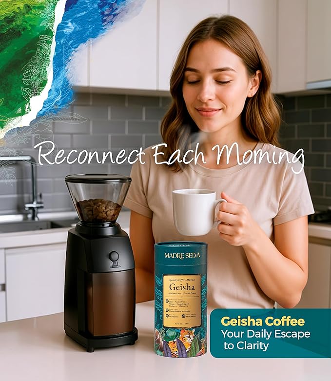 Colombian Geisha Coffee Whole Bean Medium Roast Arabica Gourmet Fresh Single Origin Premium Low