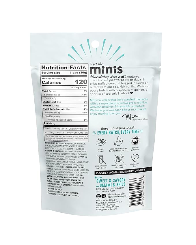 Marimix Snack Mix | Crunch Baked Sweet & Salty Savory Plant Based Naturally Gluten Free Whole Grain