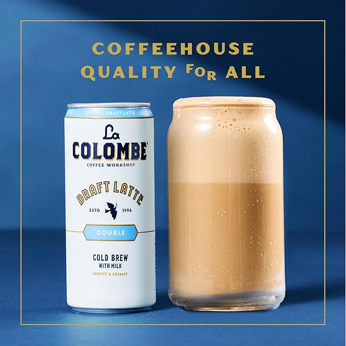 La Colombe Coffee, Double Draft Latte, 11 fl oz Cans (Pack of 12), Coffeehouse Quality Cold Brew