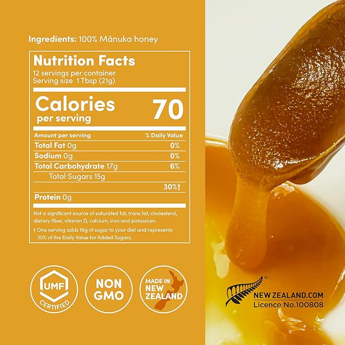 Me Today Manuka Honey UMF 5+/MGO 83+, Organic Manuka Honey Medical Grade from New Zealand, Lab