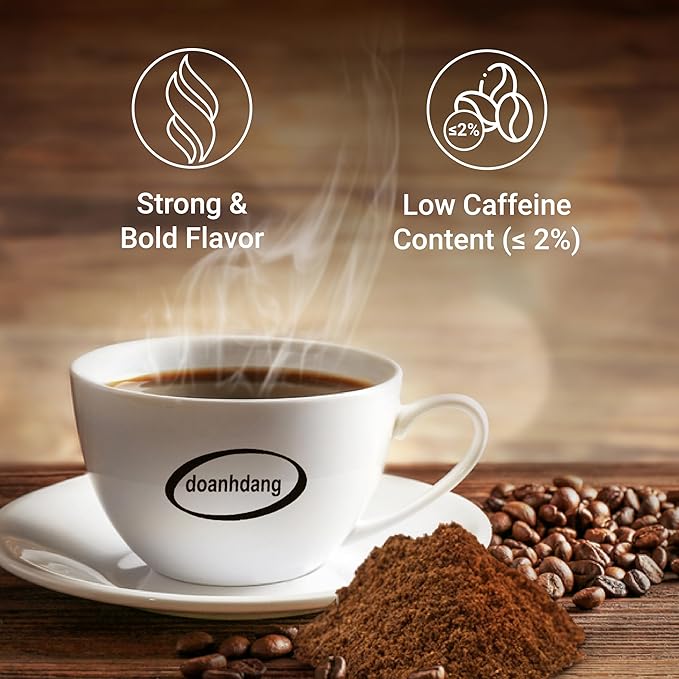 doanhdang - 17 Oz Premium Robusta Ground Bean Coffee, 100% Robusta Medium Roast, Rich Flavor for