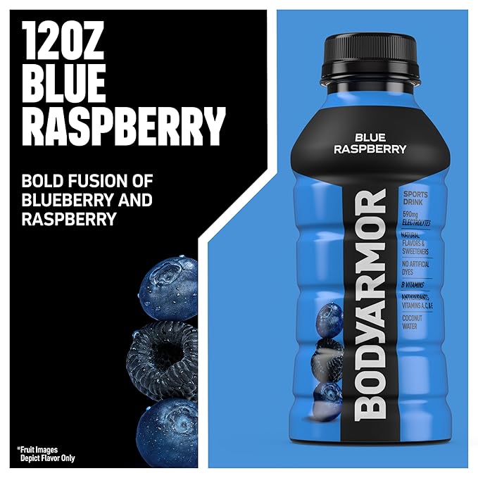 BODYARMOR Sports Drink Sports Beverage, Blue Raspberry, Natural Flavors With Vitamins