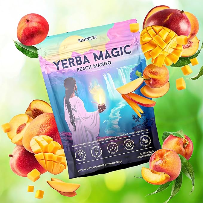 Yerba Mate Instant Tea Powder, 3-in-1 Super Drink - Clean Energy, Brain Fog Buster, and Gut Health