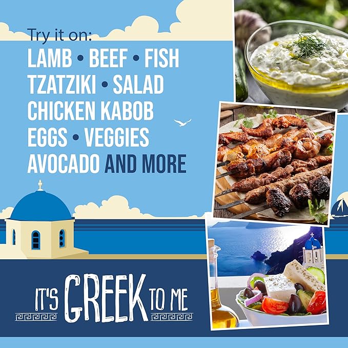 Flavor Seed It's Greek To Me, Organic Greek Seasoning Blend, Gyro & Tzatziki Seasoning, Kebab