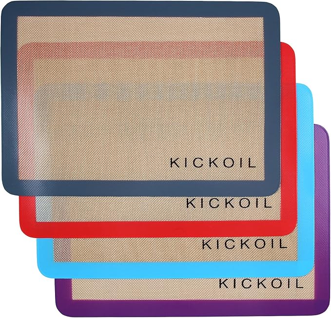 Silicone Baking Mat Large Set 4 Half Sheet-Silicone Bakeware Mat for Oven Reusable Heat Resistant