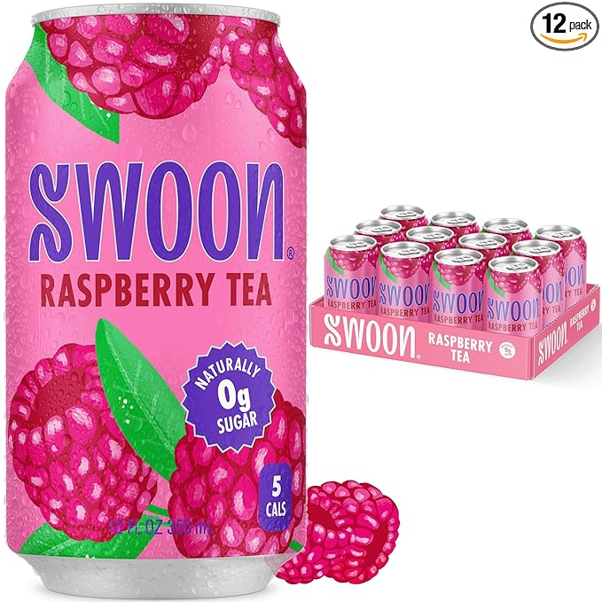 Swoon Raspberry Iced Tea - Sugar Free, Gluten Free, Low Carb, Paleo-Friendly - Flavored Keto Drinks