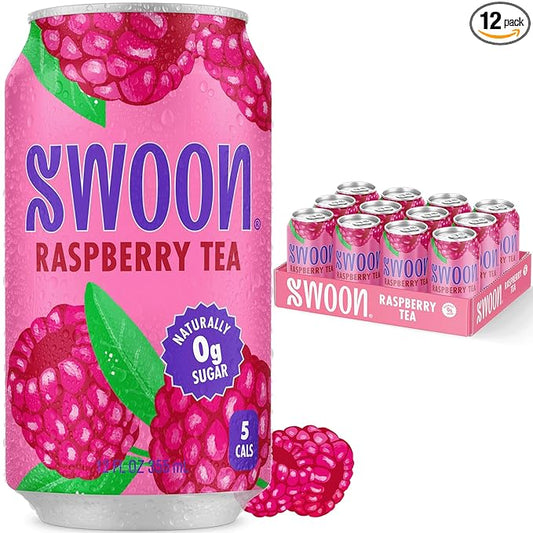 Swoon Raspberry Iced Tea - Sugar Free, Gluten Free, Low Carb, Paleo-Friendly - Flavored Keto Drinks