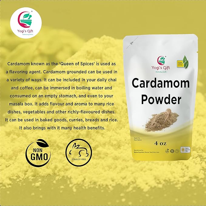Cardamom powder 4 Oz | Fresh, Aromatic and Flavourful ground cardamom | Cardamom ground spice | aka